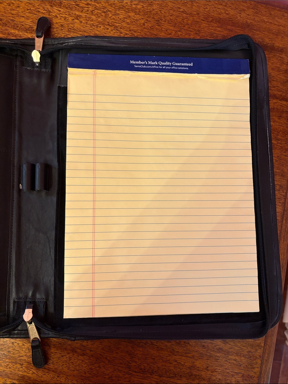 Coach Black Leather Zippered Tablet Portfolio Case - Picture 5 of 7